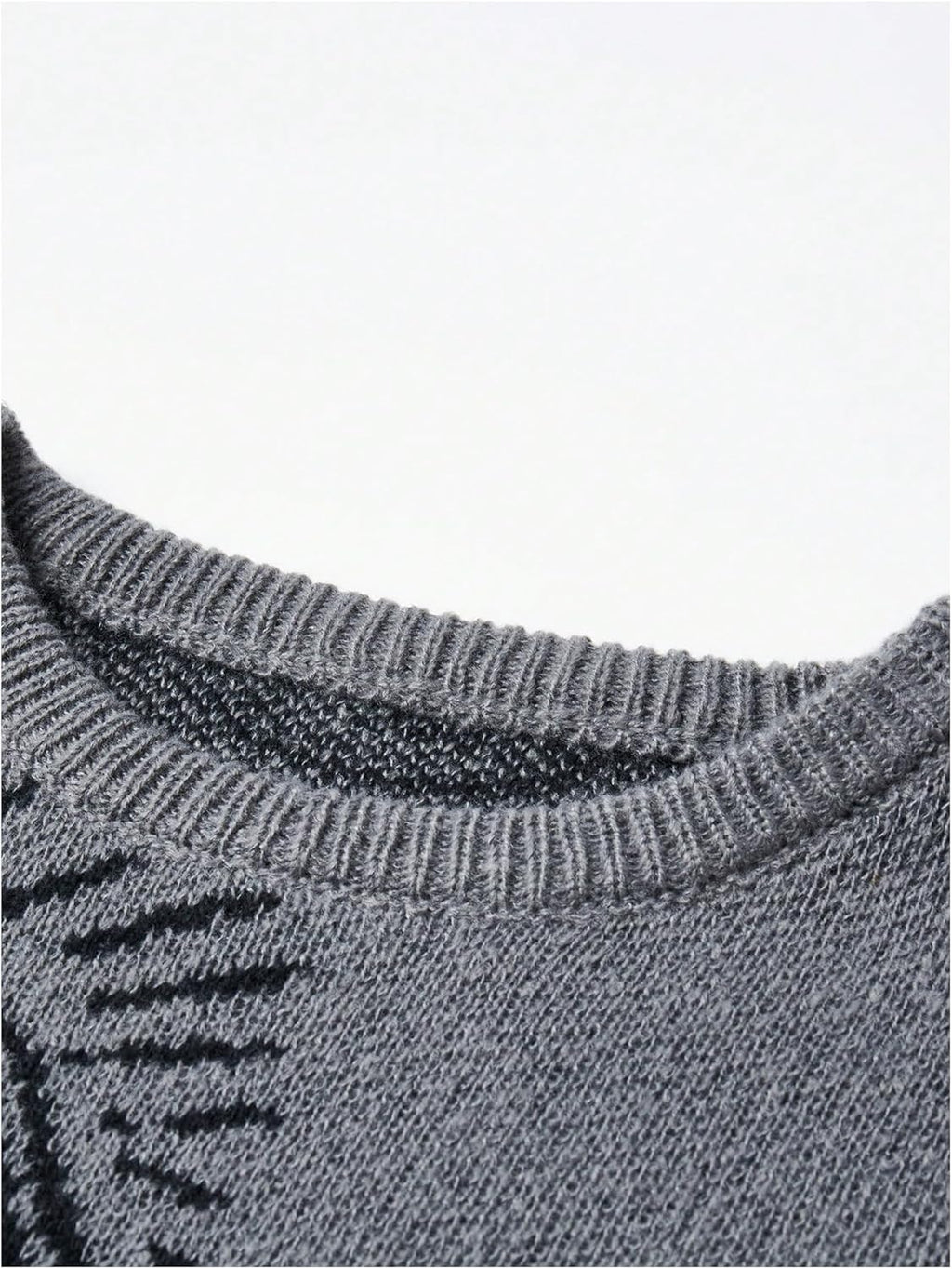 Men'S Fall Goth Grunge Sweater Y2K Oversized Punk Sweater Halloween Graphic Long Sleeve Knit Pullover Streetwear