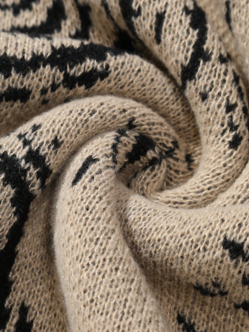 Manfinity Homme Men Graphic Pattern Ripped Trim Drop Shoulder Sweater, Fall/Winter