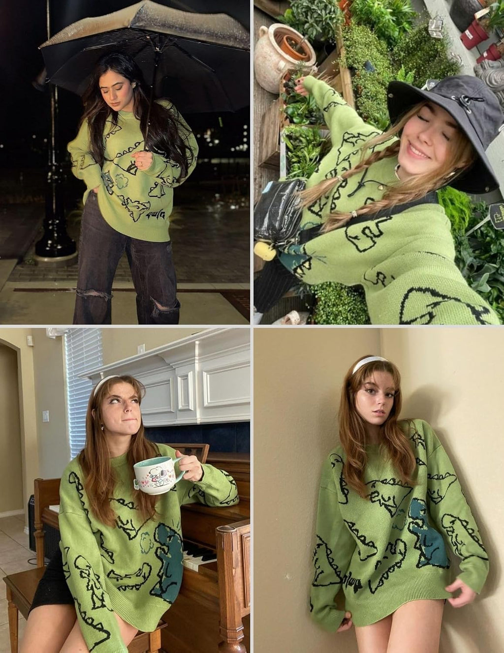 Mens Oversized Sweater Vintage Graphic Pullover Crewneck Knit Jumper Y2K Unisex Streetwear 2025 Fall Tops