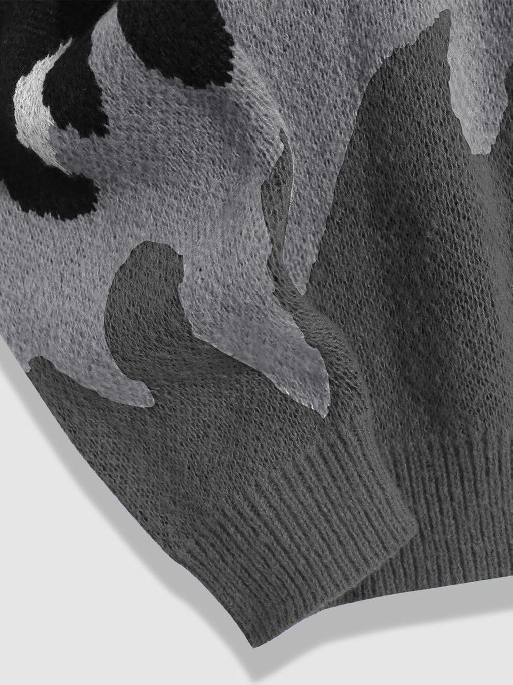 Men'S Oversized Sweater Y2K Aesthetic Flame Graphic Crewneck Knit Pullover Unisex Casual Sweaters