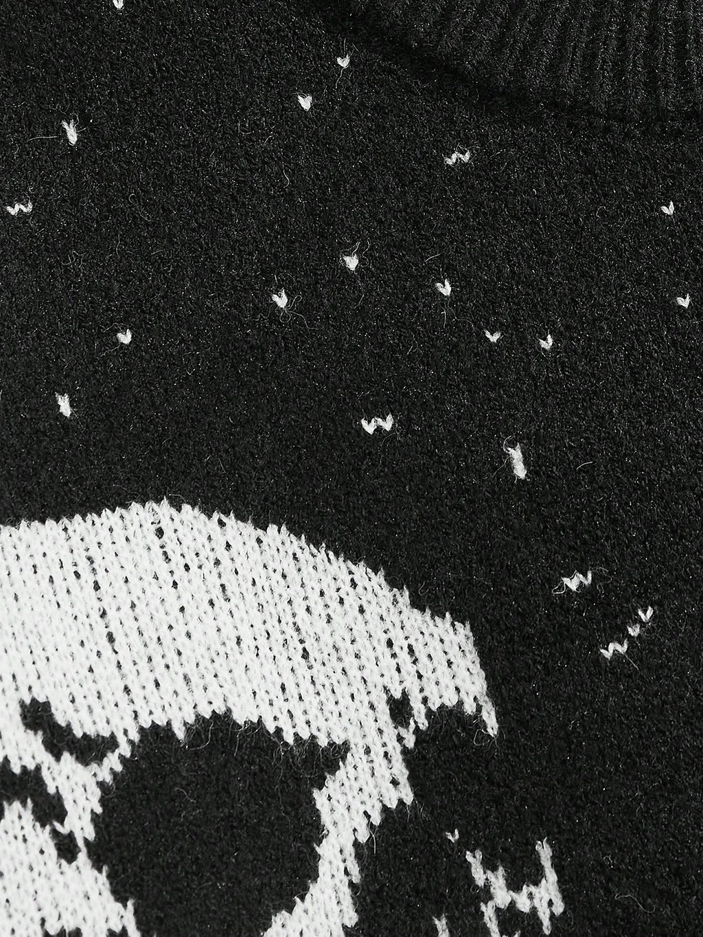 ROMWE MEN Street Life Men'S Autumn/Winter Fashion Streetwear Color Block Skeleton Jacquard Pullover Knitted Sweater, Halloween, Grunge Style