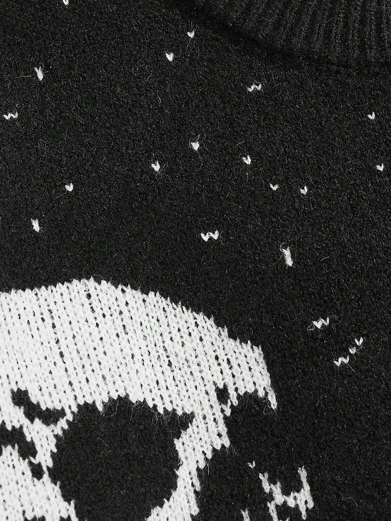 ROMWE MEN Street Life Men'S Autumn/Winter Fashion Streetwear Color Block Skeleton Jacquard Pullover Knitted Sweater, Halloween, Grunge Style